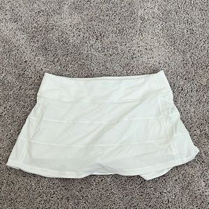White Lululemon Pace Rival Skirt